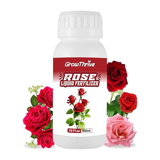 Rose Liquid Fertilizer 300ml – Organic Rose Plant Food with Probiotics, Natural Flower Fertilizer for Bigger Blooms, Greener Leaves & Healthy Roots – Concentrated 1:400 Formula