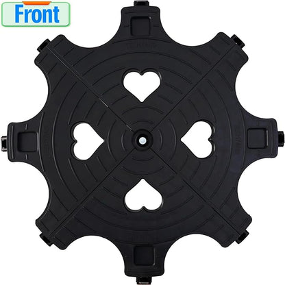 20 Inch Plant Caddy with Wheels Heavy Duty Outdoor,Indoor Rolling Plant Stand with 3inch Casters Black Heart Shaped Plant Dolly Large Potted Planter Cart for Big Flowerpots Plants Pots