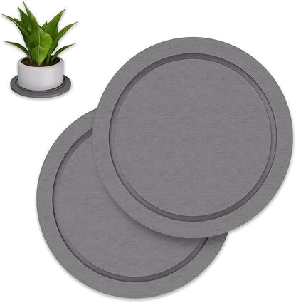 Plant Saucer for Indoors, 2 Pack 6 Inch, Instantly Dry Diatomaceous Earth Plant Trays, Stone Plant Pot Saucers Drip & Drainage Tray, Women’s Gifts for Valentine, Gray