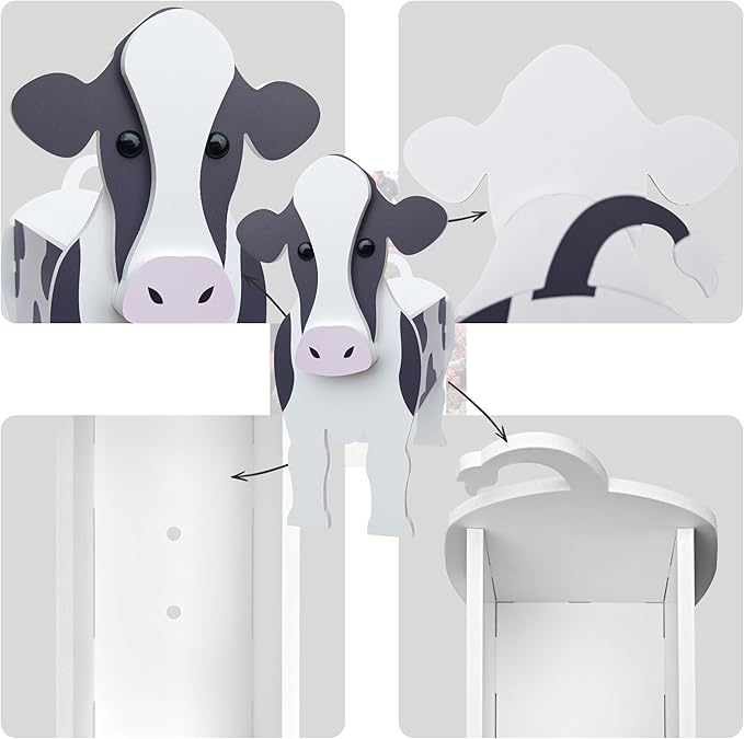 Dairy Cow Planter, Cute Animal Shape Flower Planters, Plant Pots for Indoor/Outdoor Garden Decor, Unique Gifts/Souvenirs for Pet Lovers