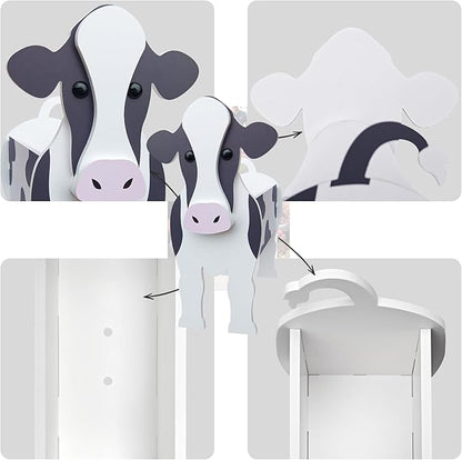 Dairy Cow Planter, Cute Animal Shape Flower Planters, Plant Pots for Indoor/Outdoor Garden Decor, Unique Gifts/Souvenirs for Pet Lovers
