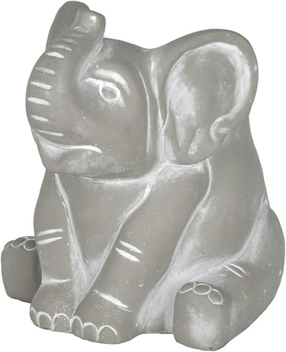 Classic Home and Garden Cement Buddies Animal Planter - Cute Desk Decoration - UV Coated Animal Vase w/Removable Drain Plug - Succulent Planter for Indoor/Outdoor Use (Elephant, Natural, Small)