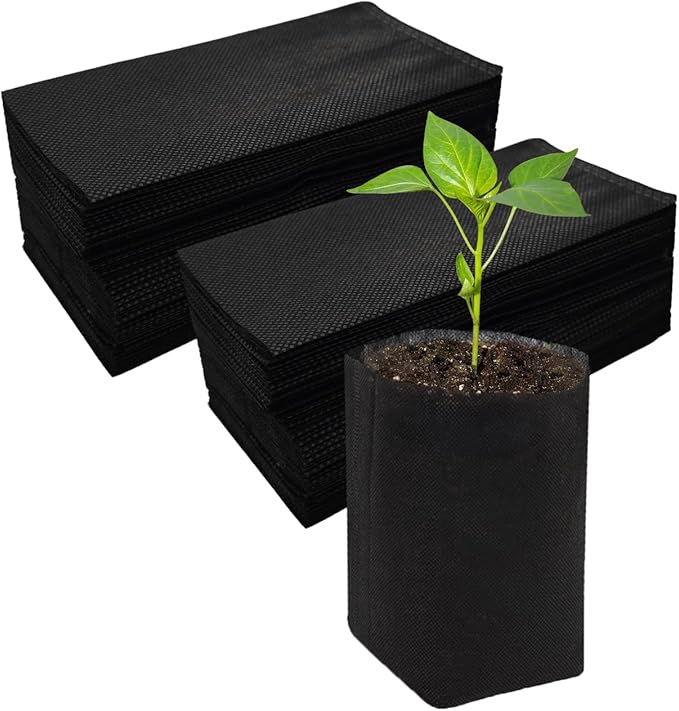 Belit 0.8 Gallon Plant Nursery Bags, 50 Pcs Non-Woven Grow Bags for Vegetable, Flower, Starting saplings