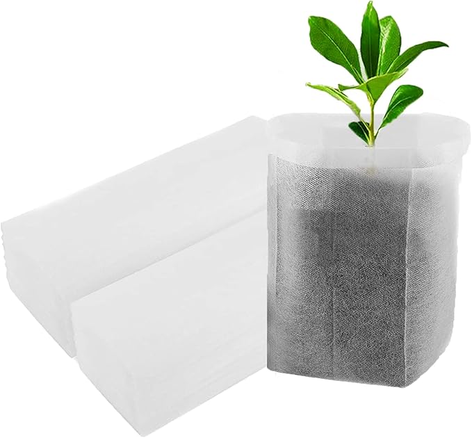 200Pcs Nursery Growing Bags, 5.8"x5" Small Grow Bag for Plants, Fabric Plant pots, Potato, Flower, Tomato Solid Seed Starter
