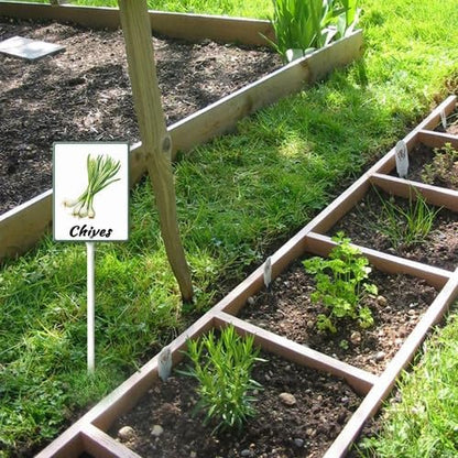 FemiaD Plant Label Signs Planted Herb Garden Markers Waterproof Aluminum Plant Stake Tags Chives Sign for Nursery Indoor Outdoor Garden Decoration 4.6x6inch