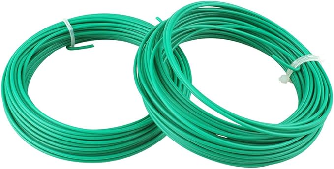 KINGLAKE 100 Feet Green Sturdy Plastic Coated Garden Wire 1.8mm Plant Twist Tie Garden Training Wire (2pks 50 ft)