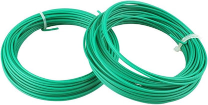 KINGLAKE 100 Feet Green Sturdy Plastic Coated Garden Wire 1.8mm Plant Twist Tie Garden Training Wire (2pks 50 ft)