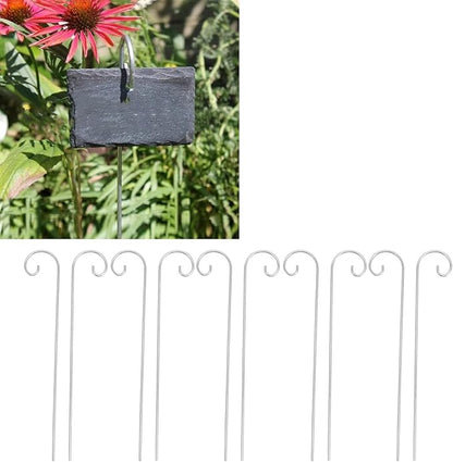 30PCS Plant Label Hooks for Outdoor Plants, Stainless Steel Plant Label Hooks Holder Garden Markers Stake Plant Sign Stake Rustproof Garden Tag Holder for Flower Pot Bonsai 200mm