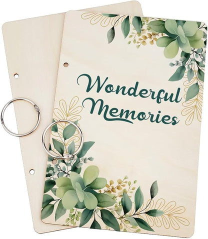 SUPERDANT Wonderful Memories Greeting Card Organizer Wedding Gift Card Holder Cards Keeper Storage Keepsake Book Binder Birthday Post Cards Photo Album Holder with Punch and 20pcs Inner Pockets