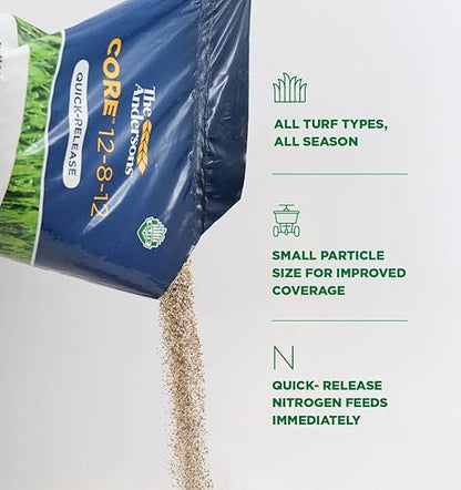 The Andersons Core 12-8-12 Professional-Grade Quick-Release Lawn Fertilizer - 45 lbs. Covers up to12,500 sqft.