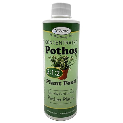 Professional Liquid Pothos Fertilizer by EZ-gro | 3:1:2 Ratio of Concentrate Indoor Plant Fertilizer for Your Pothos Live Plant | 8 oz