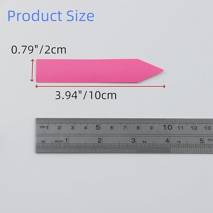 200 Pcs 4" Plant Labels Plastic Garden Signs Plant Marker Garden Markers for Outdoor Plants Name Sign, Pink