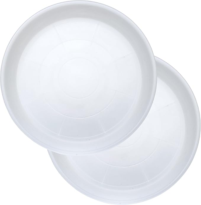 2 Pack of 14 inch Clear Plant Saucer, Plastic Plant Saucer 14 inch, Bird Bath Bowls, Heavy Duty Clear Plant Tray for Pots, Plant Saucers for Indoors Planter, Garden Water Plate 12"/13"/14"