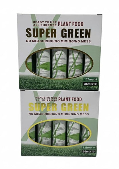 20 Bottles of Super Green Green Plant Food for Lucky Bamboo (36ml/Bottle) – Bulk Pack for Healthy Plant Growth
