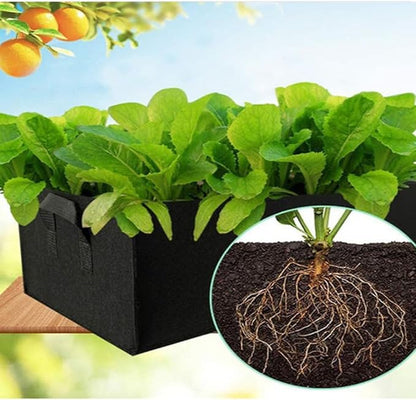 Ulalaza 5PCS Potato Grow Bags with Flap Plant Grow Bags Fabric Multi Ribbon Potato Bag Tomato Vegetable Growth Non-Woven Felt Planting Bag Transparent