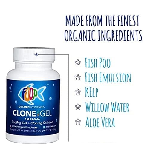 FOOP Clone Gel - Two Products in One: Rooting Gel + Cloning Solution - Get Big Fat White Fuzzy Roots Faster and Make Cloning Simple | Works Great in All Cloning Media (4oz, 2 Pack)