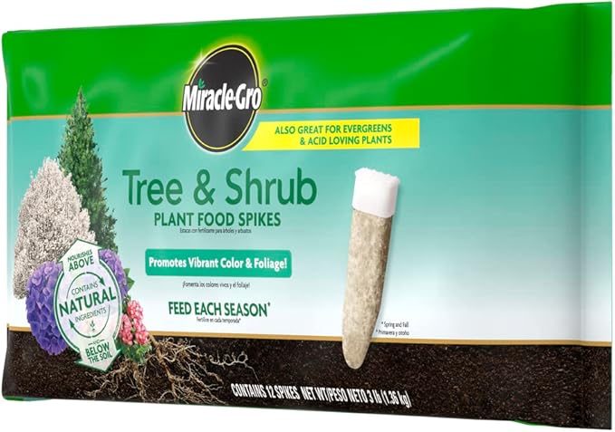 Miracle-GRO Tree & Shrub Plant Food Spikes, 12 Spikes (2-Pack)