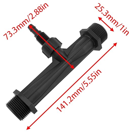 1PCS Black Venturi Fertilizer Injector 3/4 inch Injector Irrigation Fertilizer Injector Agricultural Irrigation Tool