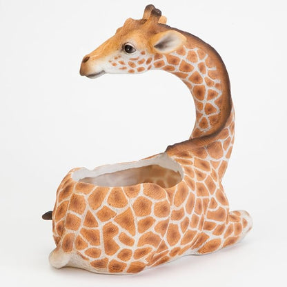 Bits and Pieces - Giraffe Planter - Yard Decorations - Wildlife Animal Urn for Plants - Indoor/Outdoor Decoration - Safari Inspired Yard Art