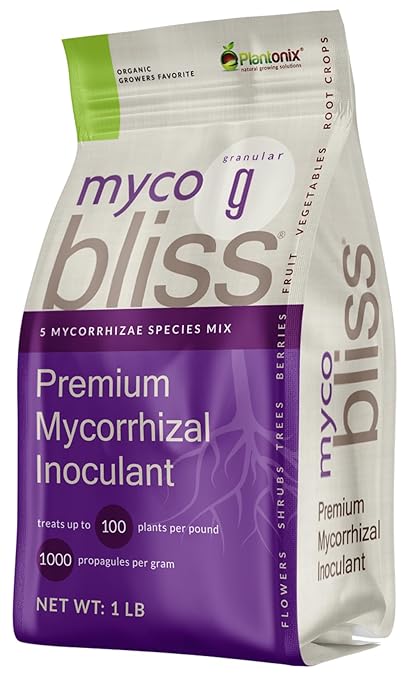 Myco Bliss Granular (1lb) - Mycorrhizal Fungi for Plants - 5 Strain Mycorrhizal Inoculant with 1000 Propagules Per Gram - Highly Concentrated Mycorrhizae for Plants, Potting Soil, & Garden Soil