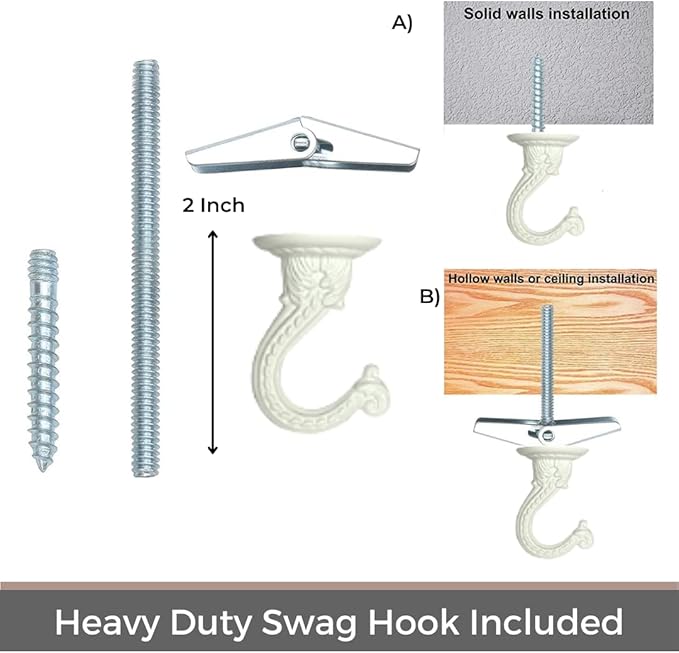 43 Inches Macrame Planter Hanger Large for 12 inch Pot + Swag Hook (Extra Long & Big) | Large Hanging Planter for Indoor Plants | No Tassel, Cotton Rope, No Pot/Plant Included (XL)