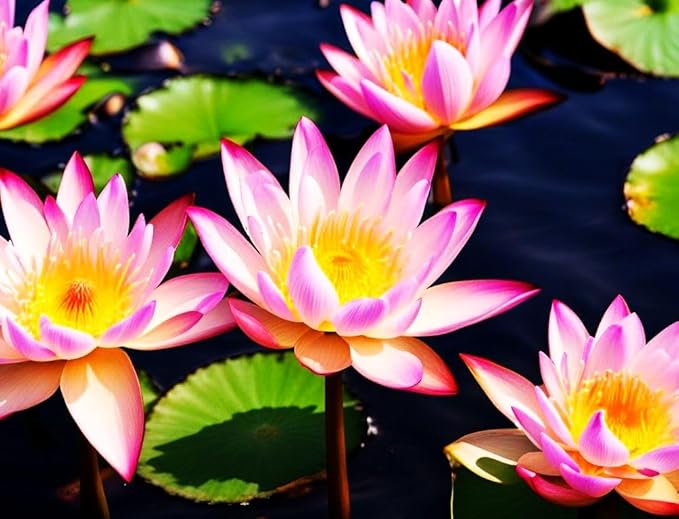 35 Pcs Mix Bowl Lotus Seeds, Water Lilys Flower Plant, Lotus Seeds for Planting Water Features Fresh Garden Seeds Non GMO Indoor and Outdoor