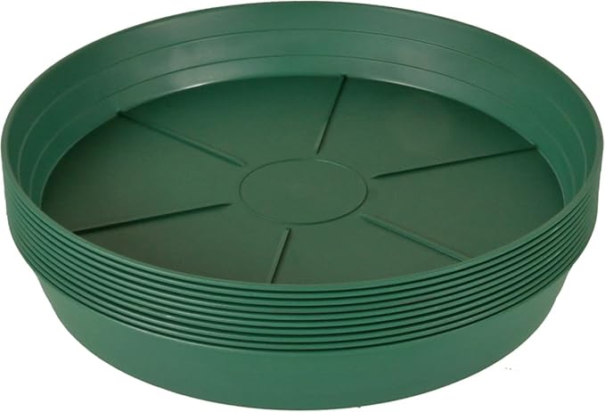 Hydrofarm HGS12P Green Premium Saucer, 12",12 inches (Pack of 10)