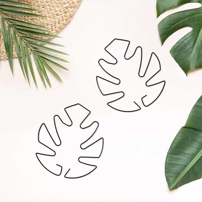 6PCS Iron Monstera Plant Support, Uniquely Designed Indoor Plant Accessories, Stable Plant Support Stakes for Indoor Plant, Turtle Shell Bamboo Clamp Set for Thriving Growth