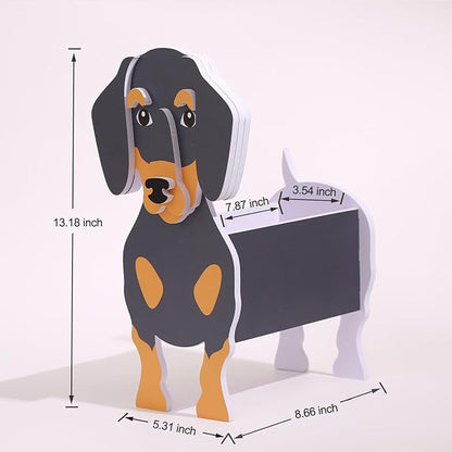 Dachshund Gifts: Cute Dog Planter, Indoor/Outdoor Plant Pot for Garden Decoration