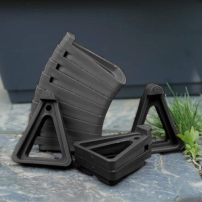 HAKUNA Plant Pot Feet,12pcs Invisible Flower Pot Risers Toes Flower Pot Lifters Supports Potted Plant Stand Rack for Indoor and Outdoor Plant Pots (Black)
