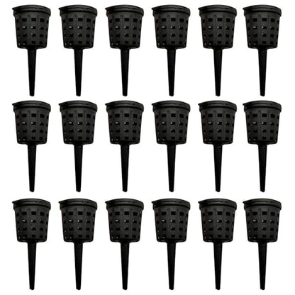 Happyyami 50pcs Bonsai Fertiliser Baskets Plastic Fertilizer Box Fertilizer Basket with Cover Plant Grow Fertiliser Container Box for Bonsai Orchid Flower Garden Tool