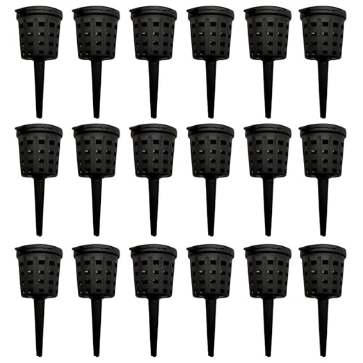 Happyyami 50pcs Bonsai Fertiliser Baskets Plastic Fertilizer Box Fertilizer Basket with Cover Plant Grow Fertiliser Container Box for Bonsai Orchid Flower Garden Tool