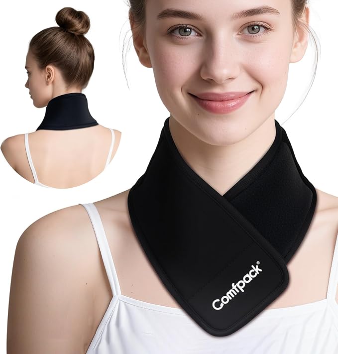Neck Ice Pack Wrap, Cervical Ice Pack, Flexible Gel Ice Pack for Neck, Hot & Cold Compress Cold Pack for Injuries, Sore Neck, Tonsillectomy, Thyroidectomy, Surgery Recovery, Office Pressure