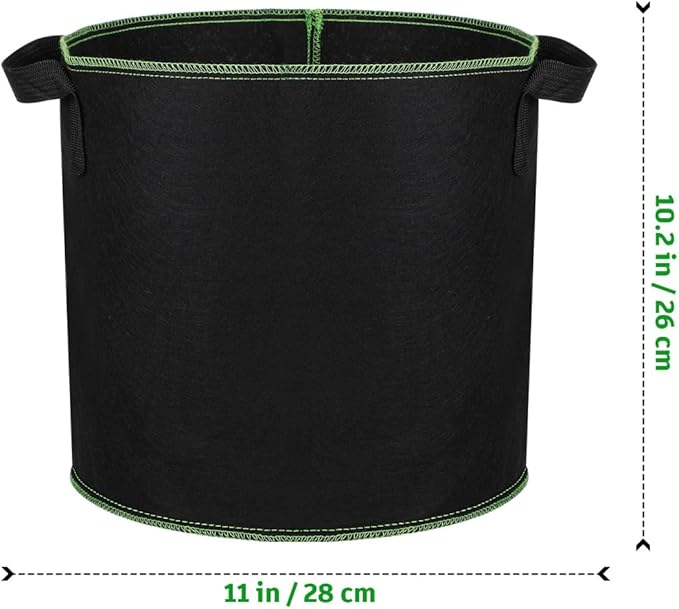 Grow Bags Fabric Plant Bag: 5 Pcs 4 Gallon Planter Bags with Handles - Heavy Duty Grow Pots Nonwoven Garden Bag for Plants Flower Vegetable Gardening