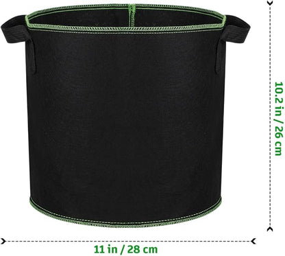 Grow Bags Fabric Plant Bag: 5 Pcs 4 Gallon Planter Bags with Handles - Heavy Duty Grow Pots Nonwoven Garden Bag for Plants Flower Vegetable Gardening