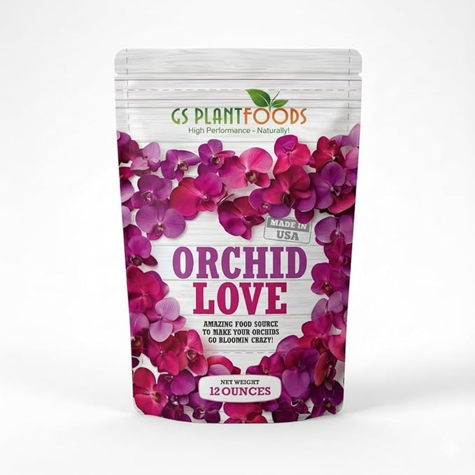 GS Plant Foods Orchid Love – Dry Fertilizer – Supports Balanced Nutrition, Root Zone Conditions & Media Health for All Types (12 oz)