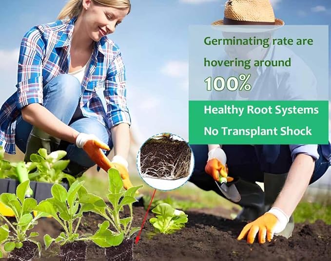Handheld Soil Blocker Tool Kit - 4 Cell Heavy Duty 2 Inch Seed Starter Soil Block Maker for Seedlings, Cuttings, Greenhouses and Gardens (Ergonomic Design, Durable Metal Construction)