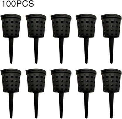 CALIDAKA 100 Pcs Fertilizer Baskets with Lid for Slow and Timed Release Fertilizers, Garden Nursery Pots Portable Aquarium Orchid Park Agriculture Slow Release to Bonsai Cultivate Plant