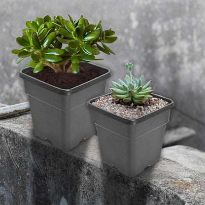 Square Nursery Pots Plant Pots Grow Pots Nursery Container Fit for Planting Soil Plants 1.4 Gallon 10Pcs
