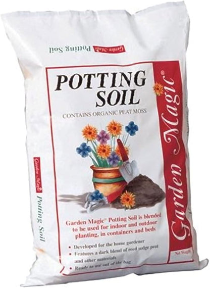 Michigan Peat 5720 Garden Magic General Purpose Potting Soil Mix for Indoor Outdoor Planter Container Gardening, 20 Pound Bag (3 Pack)