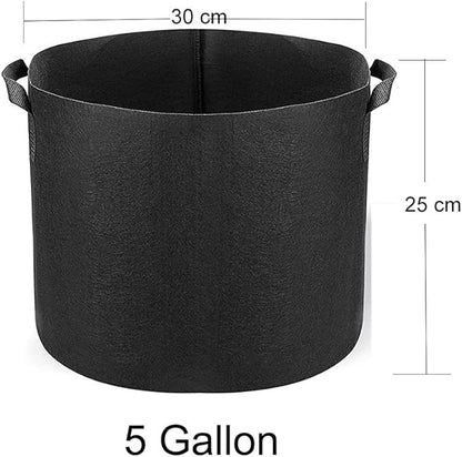 Grow Bags 5 Gallon, Vegetables/Flower/Plants Growing Bag,300G Thickened Nonwoven Heavy Duty Aeration Fabrick Pots with Handles