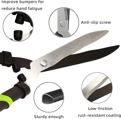 Loppers Hedge Clippers & Pruners Combo Set 3-Piece Hedge Shears, Sharp Tree Trimmer Branch Cutter for Yard, Lawn & Garden, Professional Tree Clippers Yard Clippers for Indoor & Outdoor Gardening