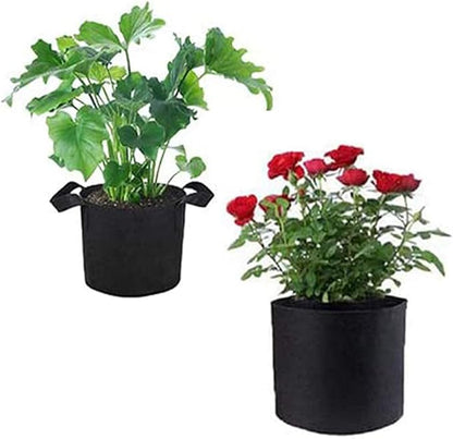 Grow Bags,5 Gallon Pots for Plants,5 Gallon Grow Bags,for Vegetables, Flowers, and Plants,Fabric Pots,300G, Heavy-Duty Non-Woven, with Comfort Handles（Set of 4）
