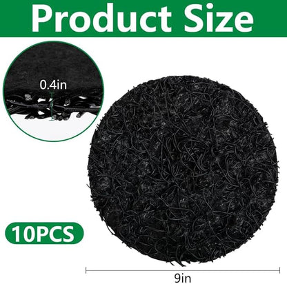 10 Pack Pot Mesh Drainage Discs, 9 Inch Thickened Drainage Hole Insert Pads, Reusable Plant Pot Bottom Mesh Mats for Indoor Outdoor Gardening to Prevent Soil Loss and Keep Root Healthy