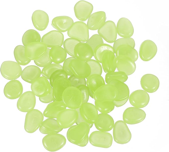 PATIKIL Glowing Stones, 300 Pcs Glow in The Dark Rocks for Indoor Outdoor Fish Tank Decorations Garden Yard Landscaping Gifts for Friends, Yellow