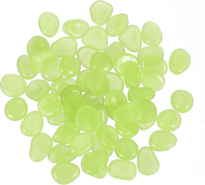 PATIKIL Glowing Stones, 300 Pcs Glow in The Dark Rocks for Indoor Outdoor Fish Tank Decorations Garden Yard Landscaping Gifts for Friends, Yellow