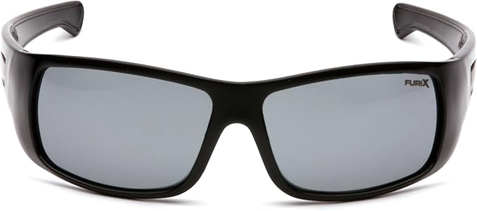 Pyramex Furix Safety Glasses Black Frame Clear Anti-Fog Lens