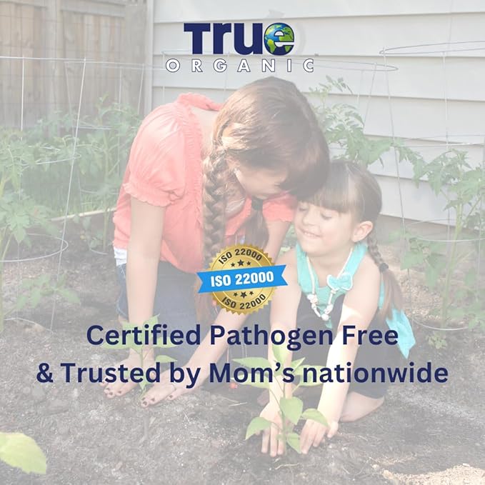 True Organic Tomato & Vegetable Food – Organic Fertilizer for Superior Harvests with 6% Calcium – 4lb Bag Covers 70 sq. ft.