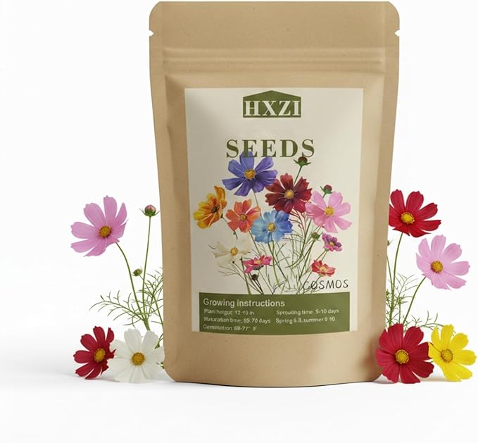 Cosmos Seeds, 3000 Cosmos Flower Seeds, Cosmo Seed for Planting Outdoors (0.35 Ounce/10G)