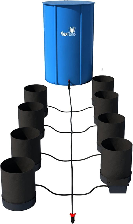 Happy Hydro AutoPot XL Fabric Pot Systems, 1-100 Pots (5gal, 8 Pot with Reservoir)
